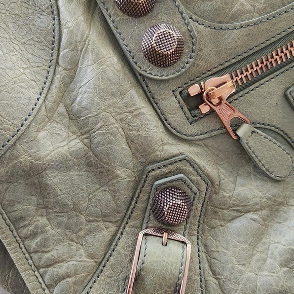 BNWT Balenciaga Giant 21 City Bag – Rare Vert D'eau w/ Rose Gold Hardware - Picture 3 of 16